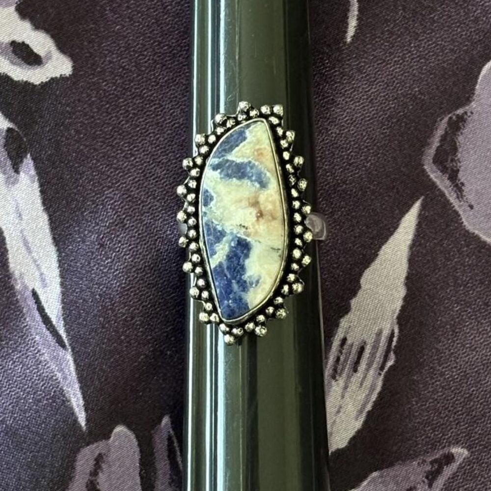 Genuine Blue and Pink Sodalite Ring